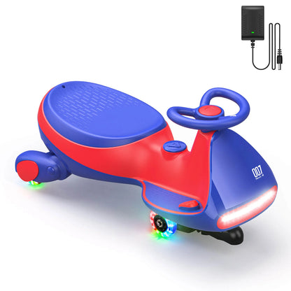 FanttikRide N7 Pro voiture électrique 12 V, avec pédale, batterie, CyberWiggle, voiture balancante 2 en 1, 2 vitesses, anti renversement, roues clignotantes, Bluetooth, à partir de 3 ans, 150 livres