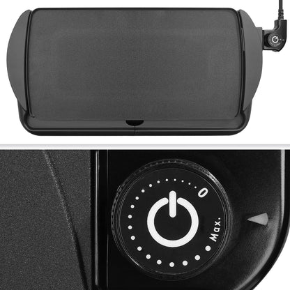 Duronic GP20 Plancha électrique antiadhésive XL 6 à 8 personnes 2000W 52 x 27 cm avec thermostat et bac à jus amovible Cuisson sans ajout de matière grasse idéal pour soirée en famille et amis