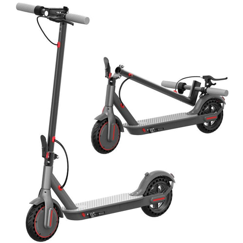 Trottinette électrique LP60 – Pneus pleins de 8,5", moteur de 350W, jusqu’à 20-25 km d’autonomie et 20-25 km/h de vitesse maximale, trottinette pliable et portable pour les trajets domicile-travail avec système de freinage et application e-scooter